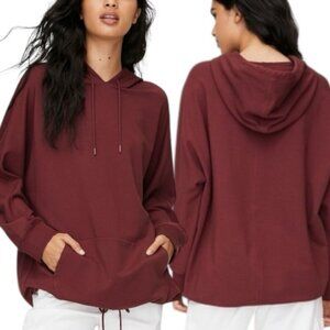 Aritzia Babaton Ren Hoodie XS Red Rust Oversized Pullover